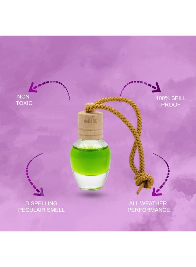 Hanging Car Air Freshener Apple Scent, Natural Essential Oil Diffuser Bottle, Alcohol-Free & Non-Toxic, Long-Lasting Fresh Fragrance for Car, Home & Office - Image 3